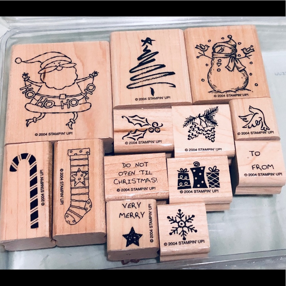 Retired Stampin Up Holiday Tag  Team stamp set